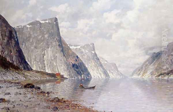 Boating on a Norwegian Fjord - view 1