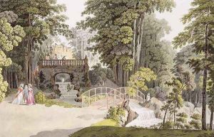 View of the cascade at Erlaw Vienna by Laurenz Janscha
