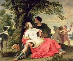 Venus and Adonis by A. & Wildens, J. Janssens