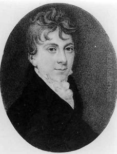 Portrait miniature of Thomas Love Peacock 1785-1866 by Roger Jean