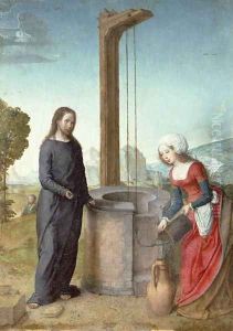 Christ and the Woman of Samaria by Flandes Juan de