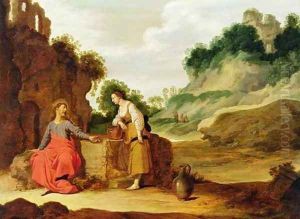 Christ and the woman of Samaria by Lambert Jacobsz or Jacobs