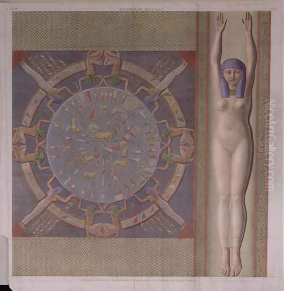 Zodiac ceiling from the Grand Temple at Denderah - view 1