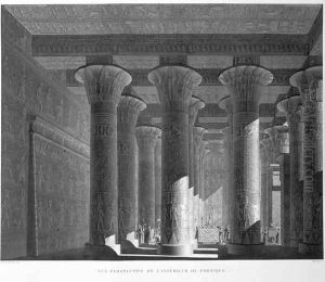 Perspective view of the portico interior by Jollois and Devilliers