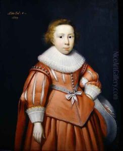 Portrait of a Young Boy by Cornelis I Johnson