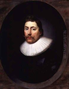 Portrait of a Gentleman by Cornelis I Johnson