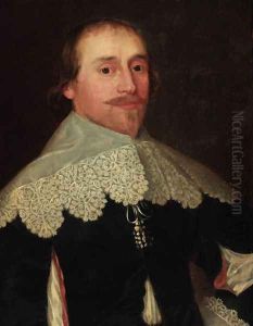 Portrait of a gentleman, bust-length, in a black doublet with lace collar Portrait of a gentleman, bust-length, in a black doublet with lace collar