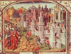The Looting of Jerusalem after the Capture by the Christians in 1099 by Courcy Jean de