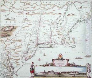 Map of New Belgium with a View of New Amsterdam Map of New Belgium with a View of New Amsterdam
