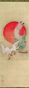 Phoenix and Sun Edo Period Japan by Ito Jakuchu