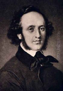Portrait of Felix Mendelssohn 1809-47 by Jager (Jaeger), Carl