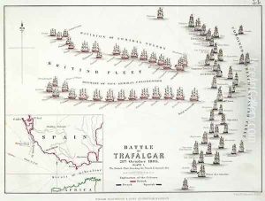 The Battle of Trafalgar by Alexander Keith Johnston