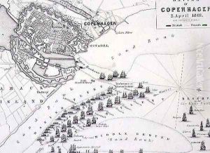 Plan of the Battle of Copenhagen by Alexander Keith Johnston