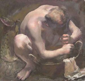 Model Washing her Hair by Alexandre Jacovleff