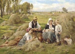 Harvesters picnicking