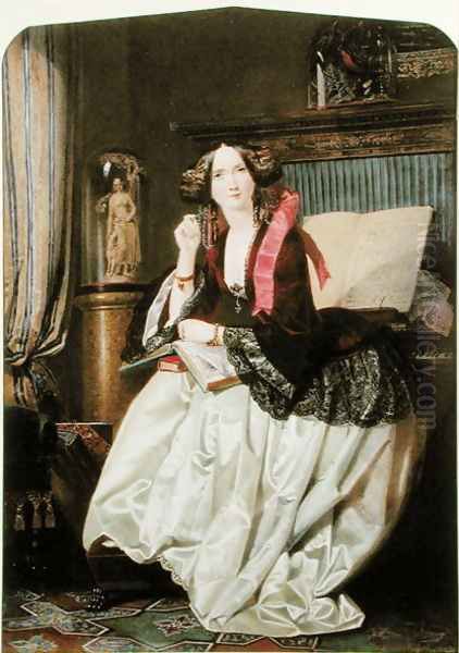 Miss Ashton Seated at the Piano - view 1