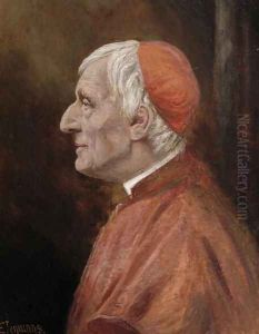 Portrait of Cardinal Newman 1801-90 by E. Jennings