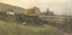 A Normandy landscape by Eugene Jettel