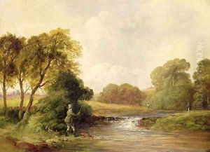 Fishing Playing a Fish by William E. Jones
