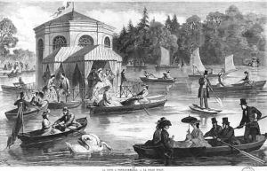 View of the pond of the Court at Fontainebleau by Ange-Louis (Janet-Lange) Janet