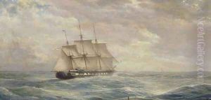 British Ship on the High Seas by Isaac Walter Jenner