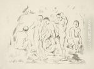 "les Baigneurs (petite Planche)" by Paul Cezanne
