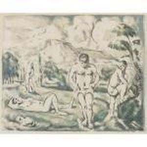 The Large Bathers by Paul Cezanne