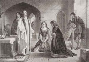 Lord William Russell receiving the sacrament prior to his execution on 21st July 1683 by Alexander Johnston