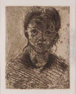 Tete De Jeune Fille by Paul Cezanne