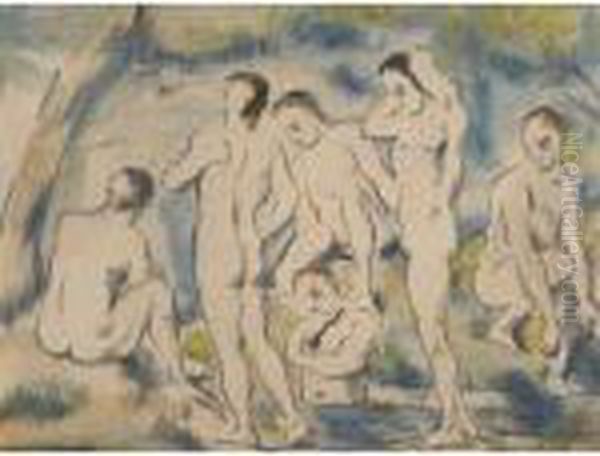 The Small Bathers - view 1