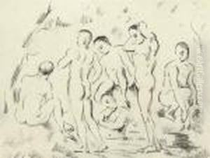 Les Baigneurs by Paul Cezanne