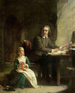 In Bedford Jail John Bunyan 1628-88 and his Blind Daughter by Alexander Johnston