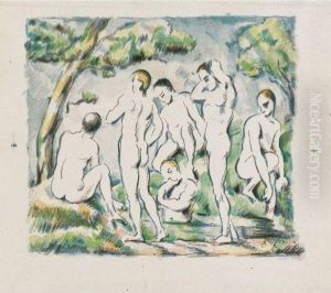 Les Baigneurs : Petite Planche by Paul Cezanne
