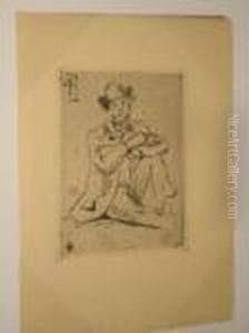 Portrait Du Peintre A. Guillaumin Au Pendu by Paul Cezanne