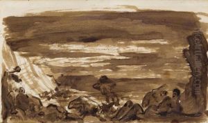 Scene Fantastique.ruckseitig: Promenade by Paul Cezanne
