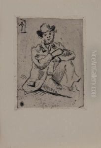 Portrait Du Peintre A. Guillaumin by Paul Cezanne