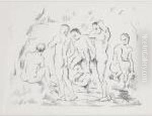 Les Baigneurs by Paul Cezanne