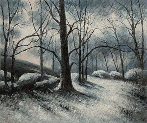 Melting Snow, Fontainebleau by Paul Cezanne