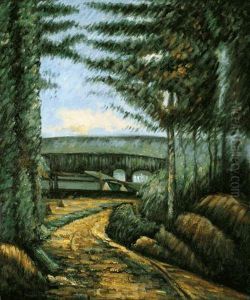Road, Trees And Lake