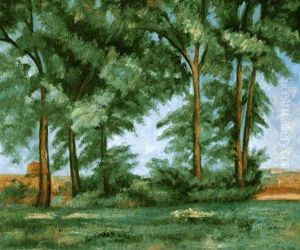 Tall Trees At The Jas De Bouffan by Paul Cezanne