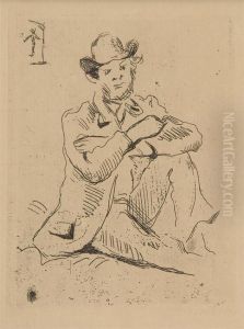 Portrait De Paul Guillaumin Au Pendu by Paul Cezanne