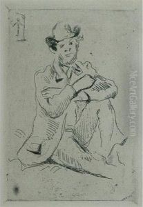 Portrait Du Peintre A. Guillaumin Au Pendu (cherpin 2) by Paul Cezanne