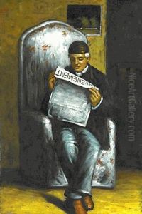 Artist's Father Reading by Paul Cezanne