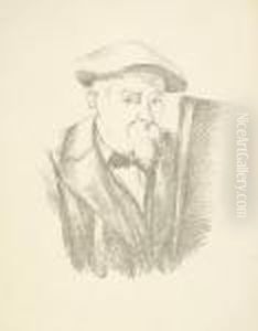 Portrait De Cezanne Par Lui-meme. by Paul Cezanne