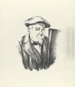 Portrait De Cezanne Par Lui-meme. by Paul Cezanne