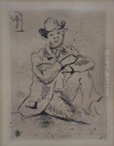Hanging Of The Painter A Guillaumin by Paul Cezanne