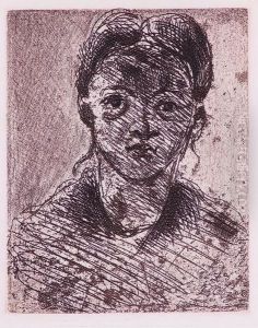 Head Of A Young Girl by Paul Cezanne