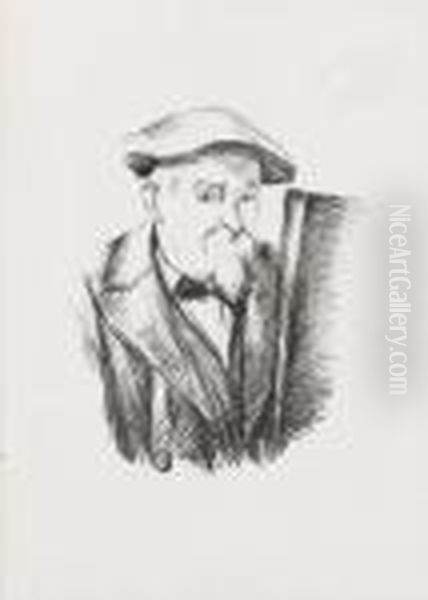 Portrait De Cezanne Par Lui-meme Ou Cezanne Au Beret Devant Un Chevalet - view 1