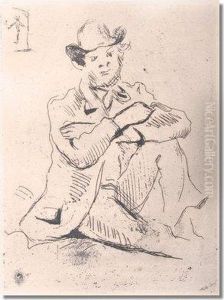 Portrait Of The Artist A Guillaumin by Paul Cezanne