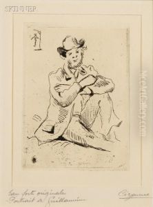 Portrait Du Peintre A. Guillaumin Au Pendu by Paul Cezanne